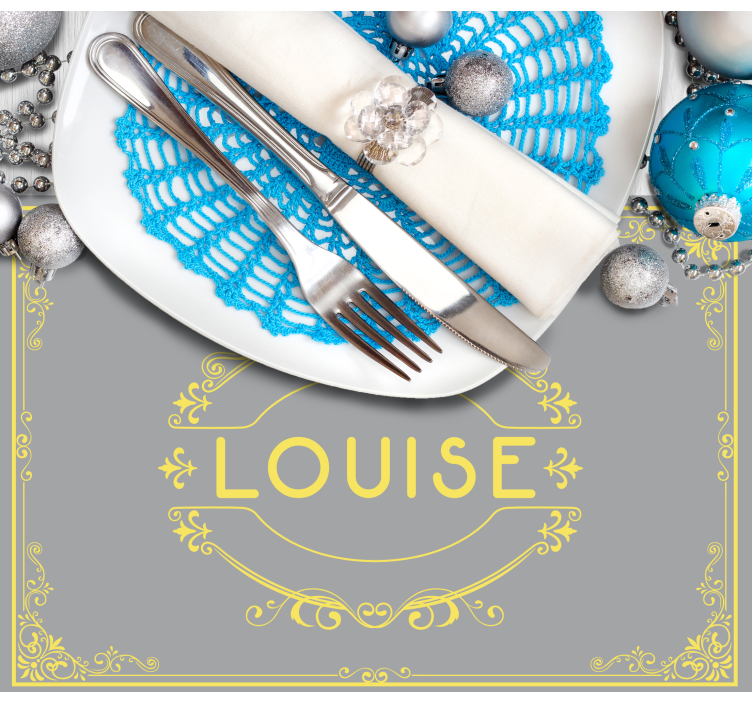 Customisable placemat with elegant name display - TenStickers