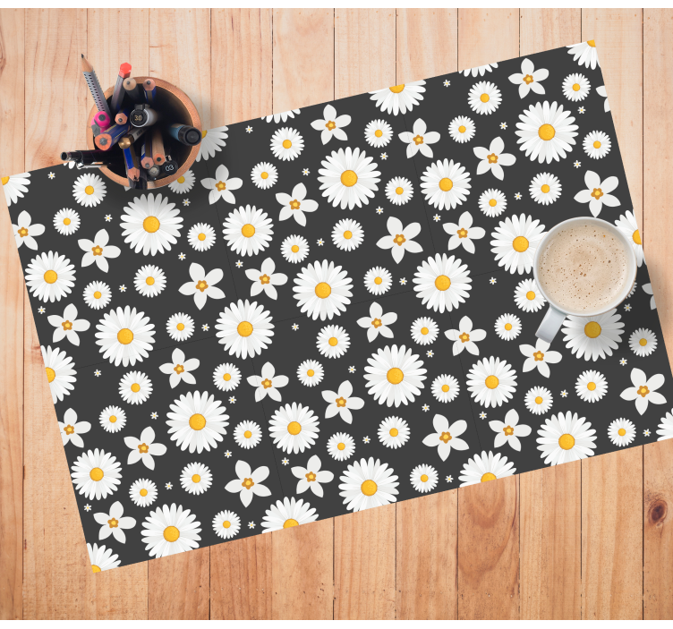 Daisy floral element placemat - TenStickers