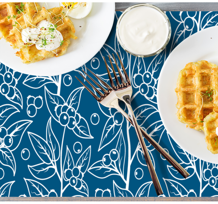 Delicate Floral Pattern placemat - TenStickers