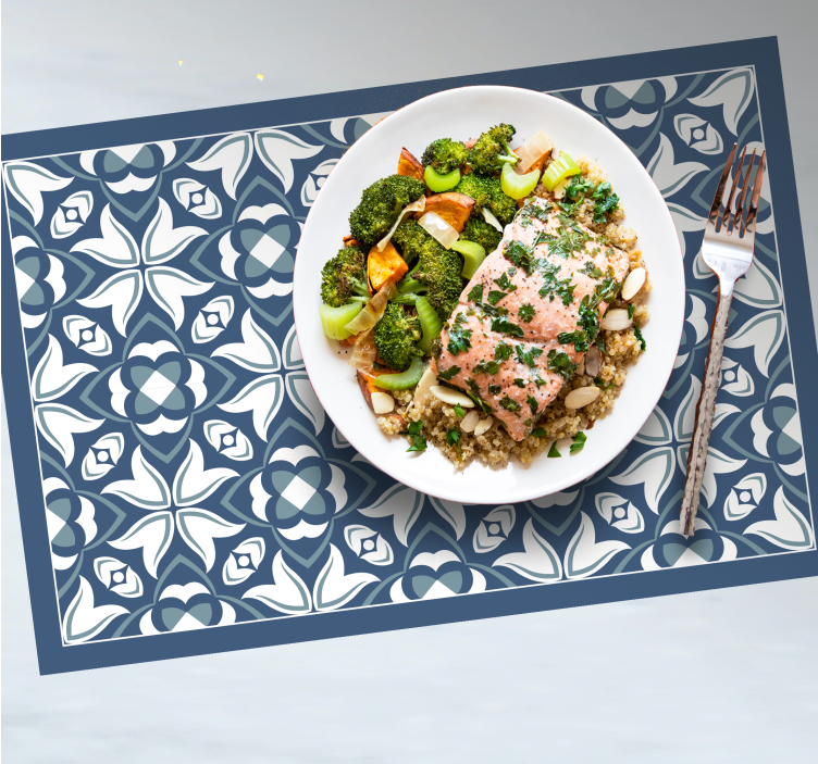 Elaborate botanical motif placemat - TenStickers