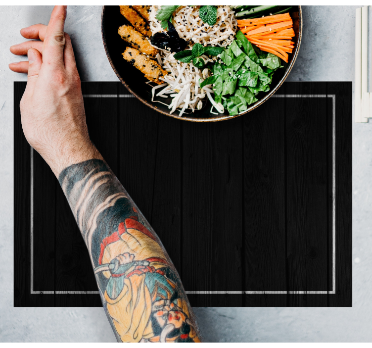 Elegant black surface placemat - TenStickers