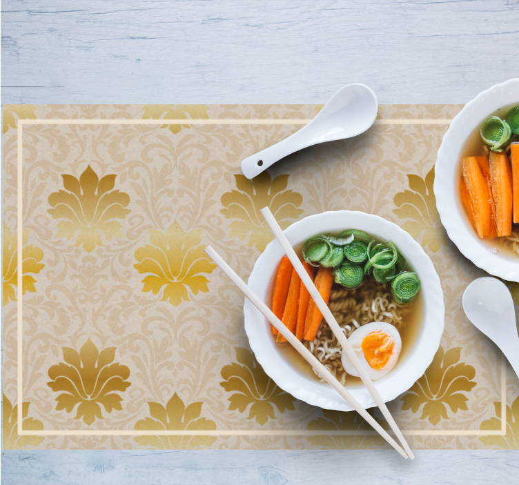 Elegant floral background placemat - TenStickers