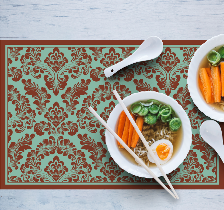 Elegant floral concept placemat - TenStickers