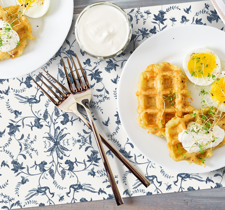 Elegant floral inspiration placemat - TenStickers