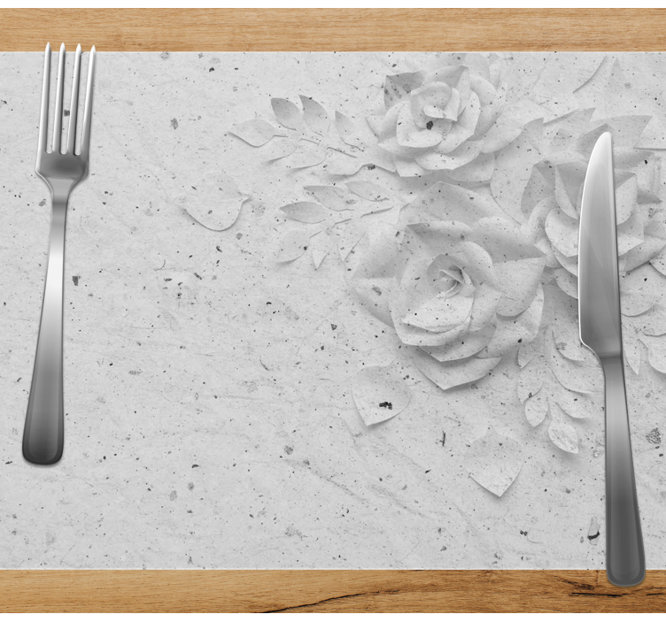 Elegant floral relief placemat - TenStickers