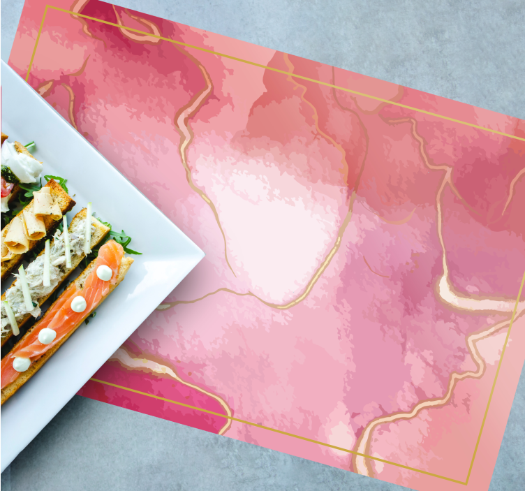 Elegant pink marble placemat - TenStickers