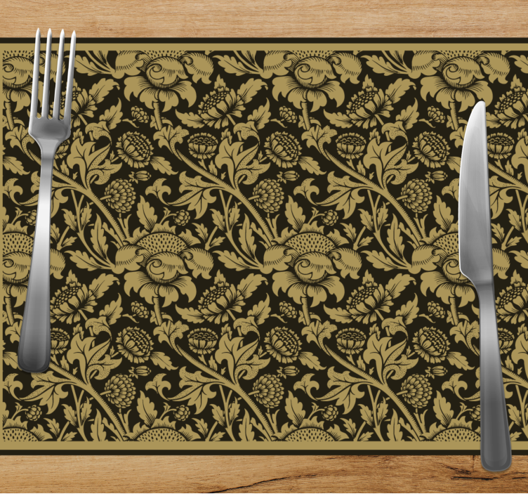 Elegant placemat botanical grace - TenStickers