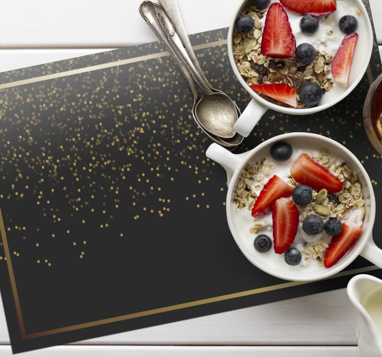 Elegant placemat in elegant black glitter - TenStickers