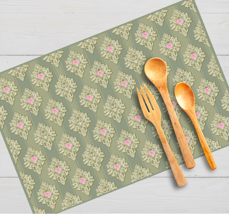 Elegant placemat with floral motif charm - TenStickers