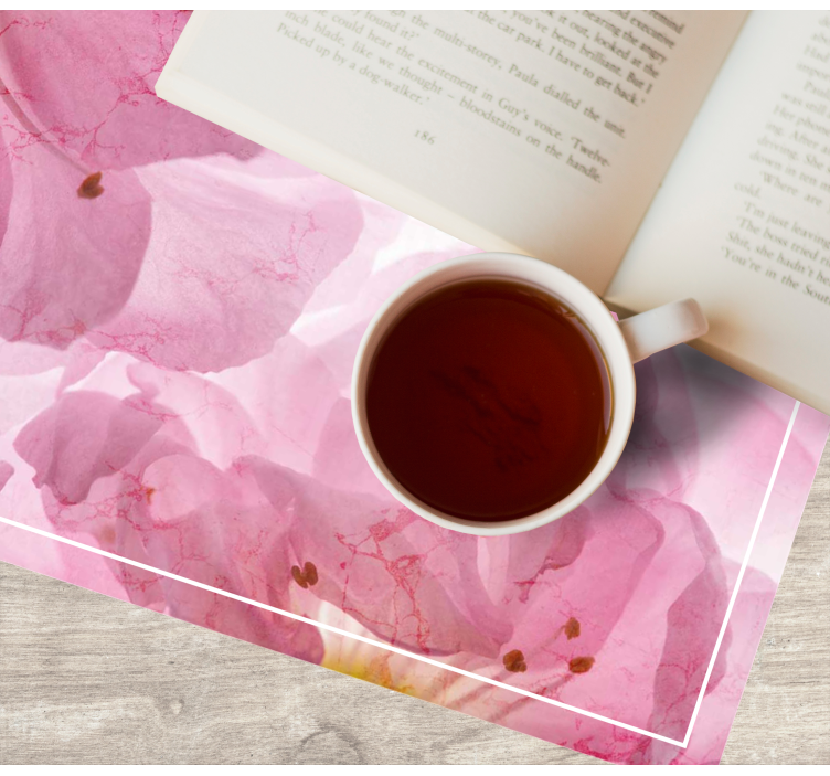 Elegant placemat with gentle floral design - TenStickers