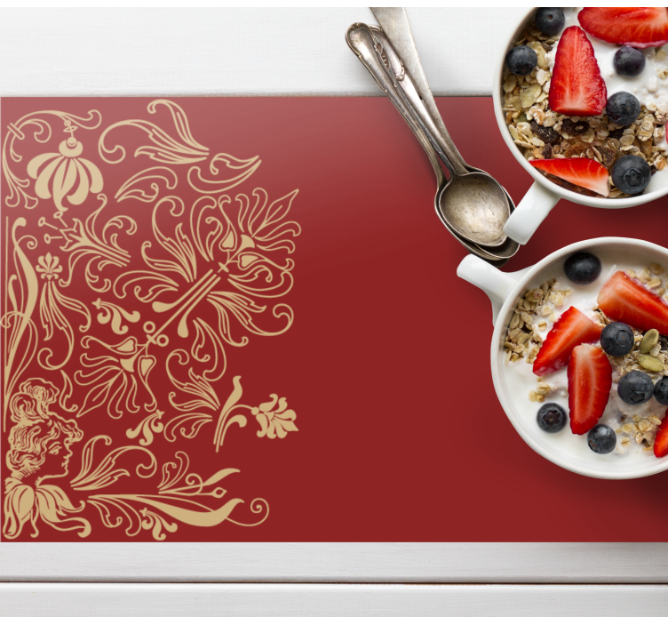 Elegant placemat with graceful floral touches - TenStickers