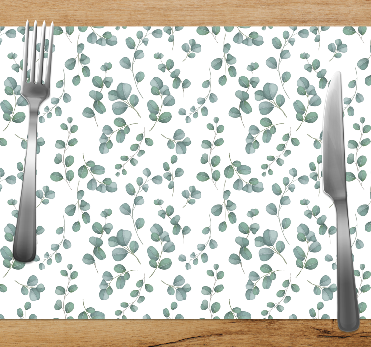 Eucalyptus leaf pattern placemat - TenStickers