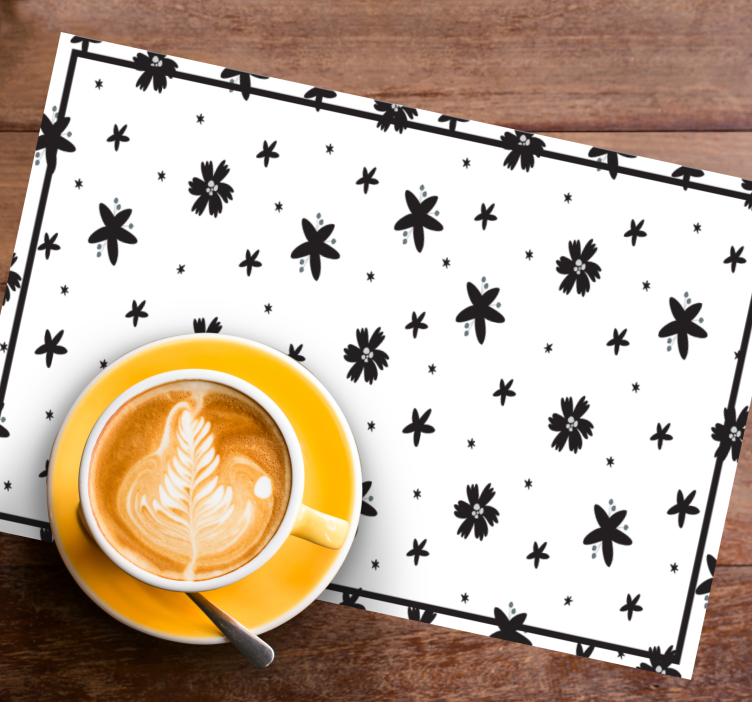 Floral decorated surface placemat - TenStickers