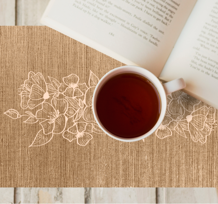 Floral embossed surface placemat - TenStickers