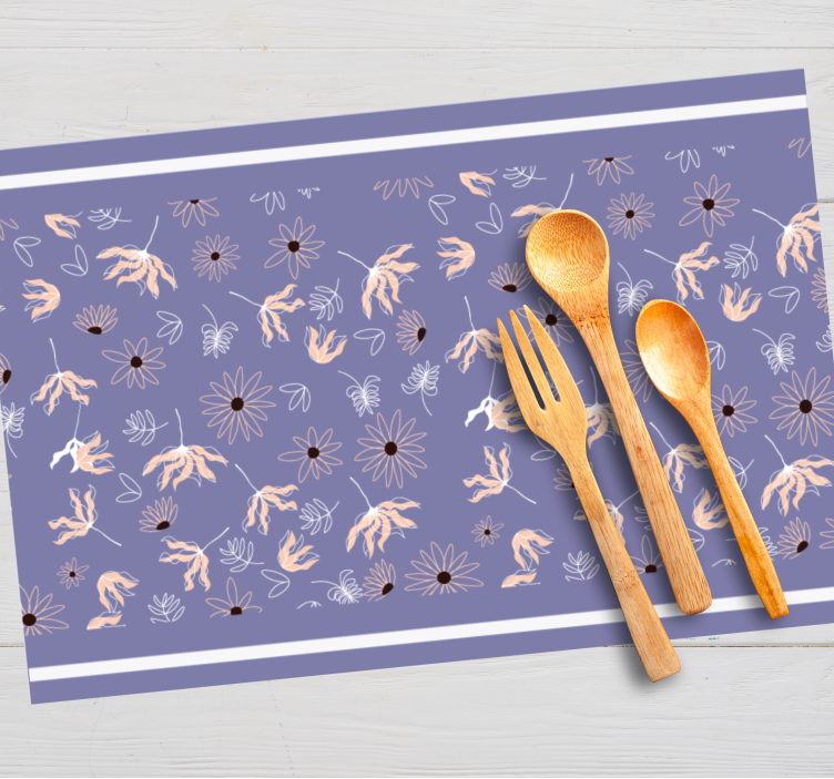 Floral patterned placemat - TenStickers