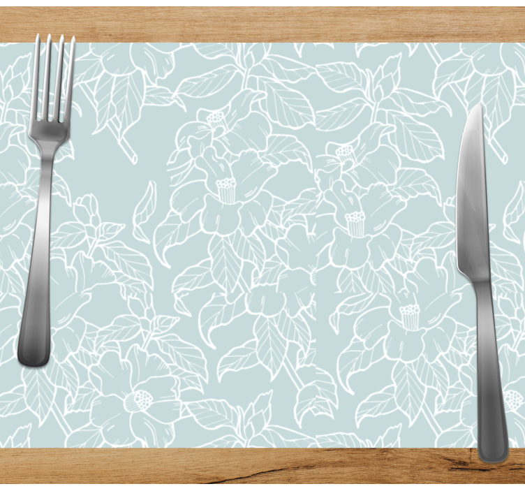 Floral print layer placemat - TenStickers