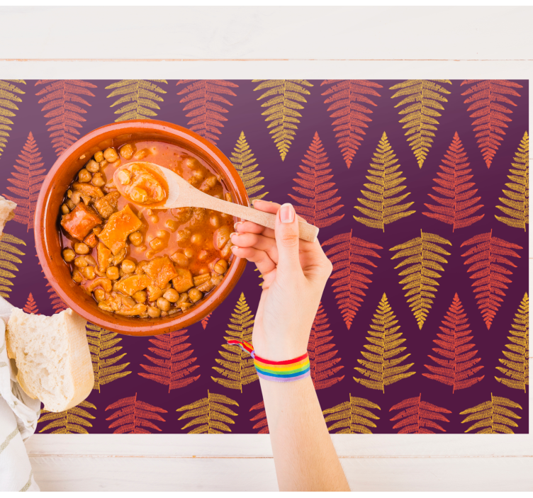 Foliage pattern background placemat - TenStickers