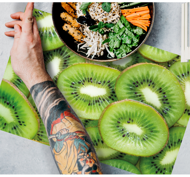 Fresh kiwi slices placemat - TenStickers