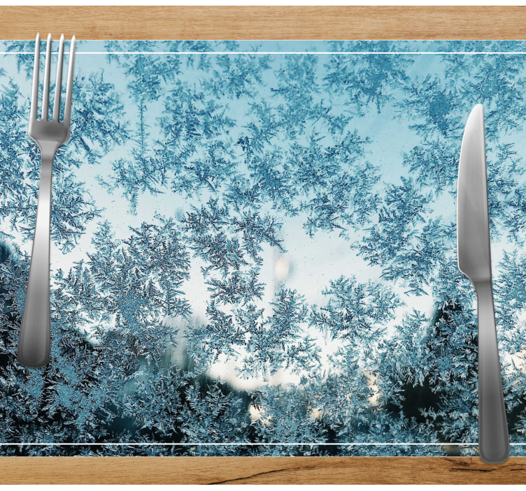 Frosted ice pattern placemat - TenStickers