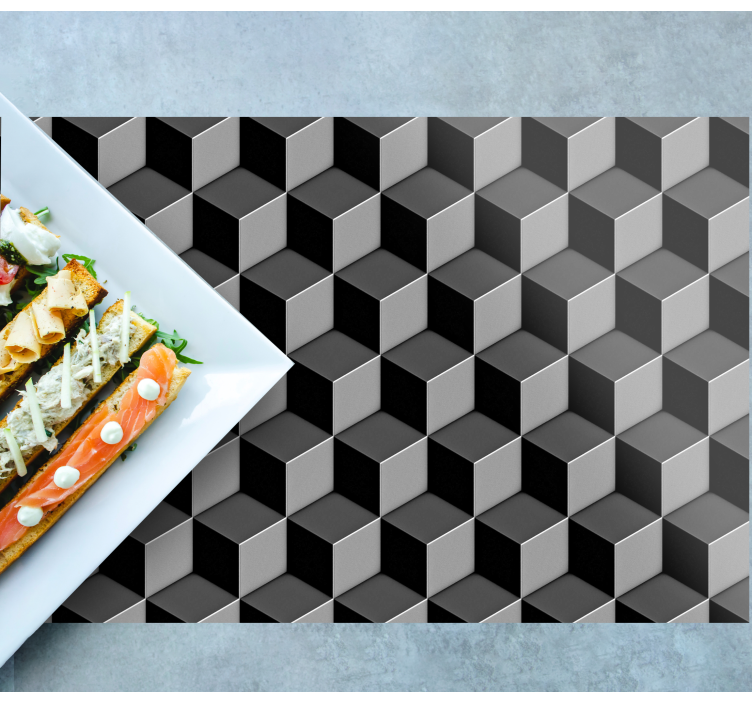 Geometric cubes pattern placemat - TenStickers