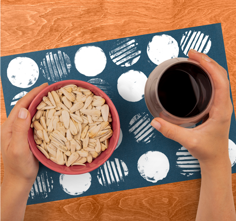 Geometric pattern circles placemat - TenStickers