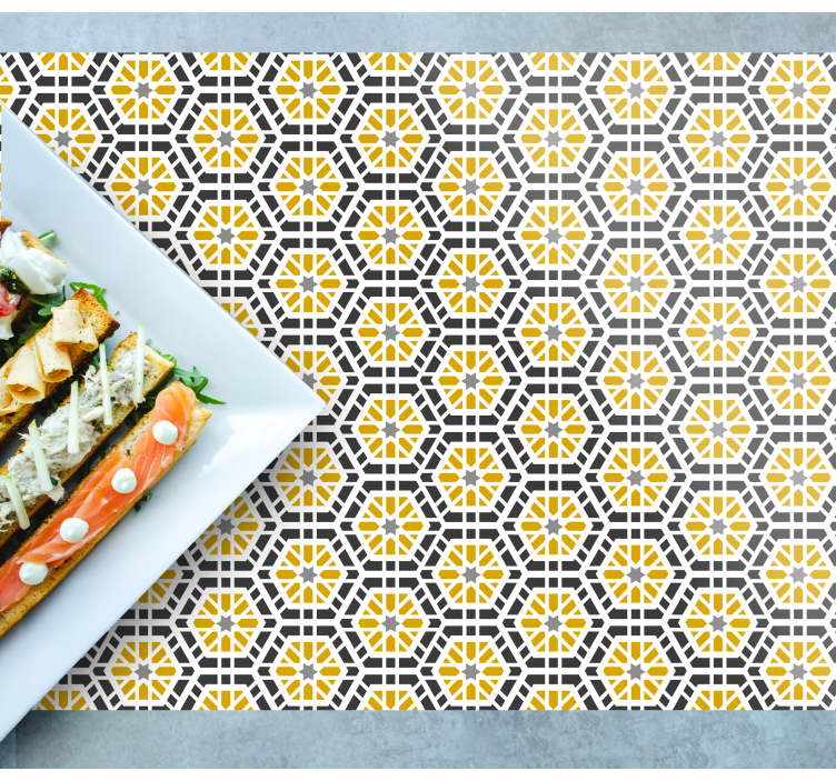 Geometric patterned design placemat - TenStickers