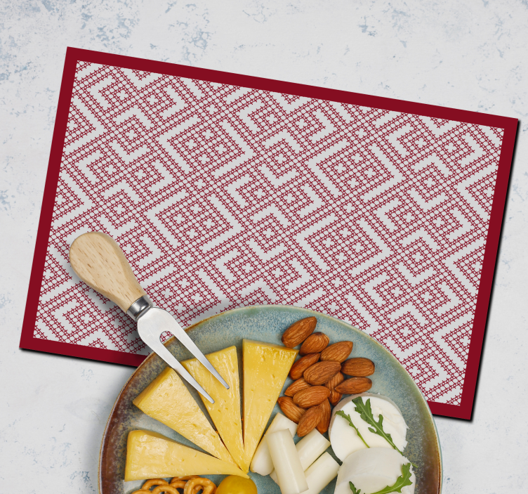 Geometric patterned texture placemat - TenStickers