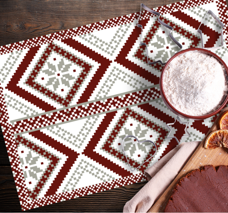 Geometric textured pattern placemat - TenStickers