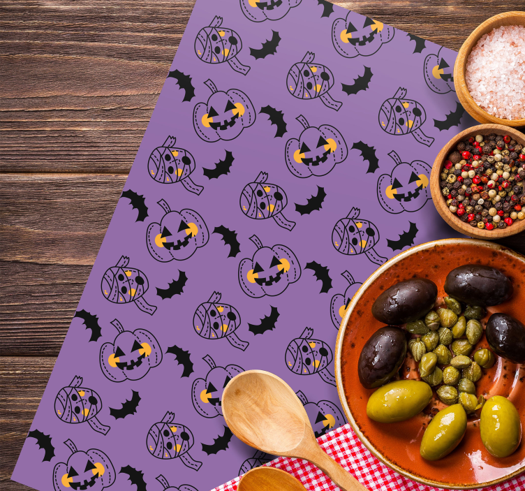 Halloween placemat with fun pumpkin designs - TenStickers