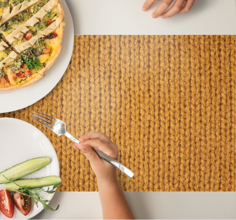 Knitted fabric pattern placemat - TenStickers