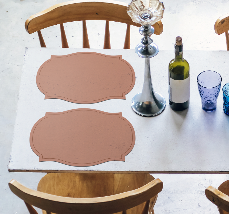 Label shape beige placemats - TenStickers