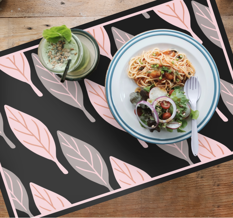 Leaf pattern aesthetics placemat - TenStickers