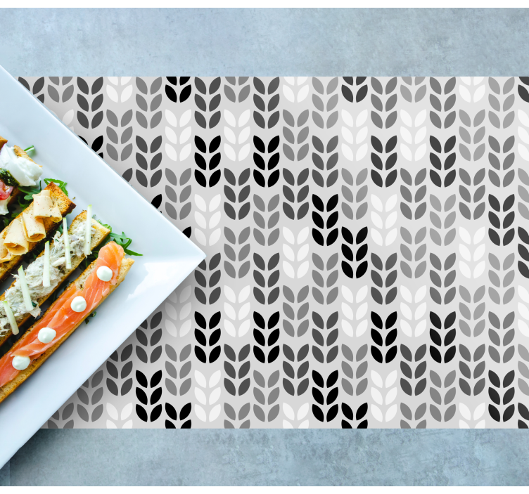 Leaf pattern arrangement placemat - TenStickers