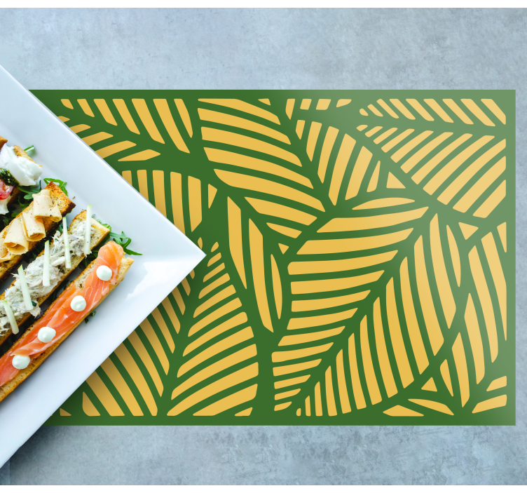 Leaf pattern overlay placemat - TenStickers