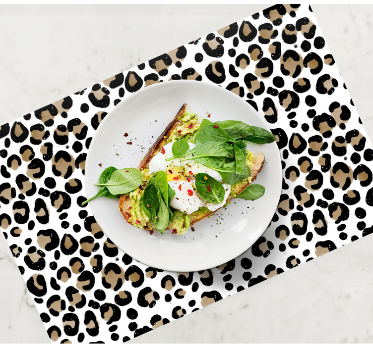 Leopard print pattern placemat - TenStickers