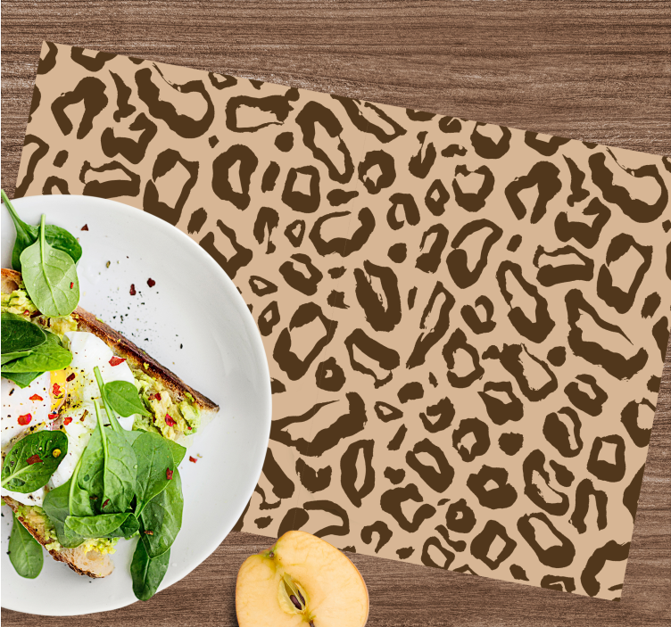 Leopard print style placemat - TenStickers