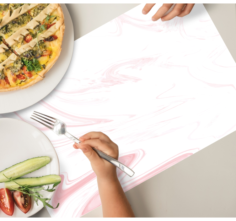 Marbled white surface placemat - TenStickers