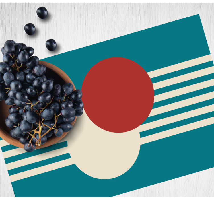 Modern placemat abstract colorful shapes design - TenStickers