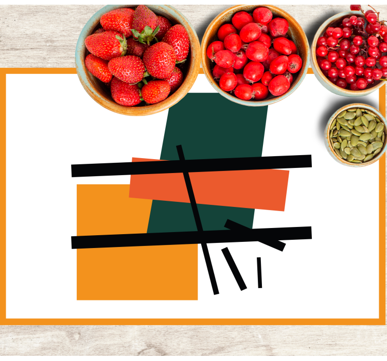 Modern placemat abstract geometric shapes - TenStickers