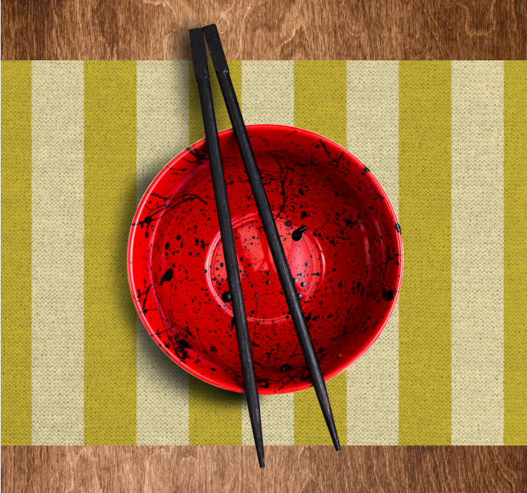 Modern placemat bold striped table setting - TenStickers