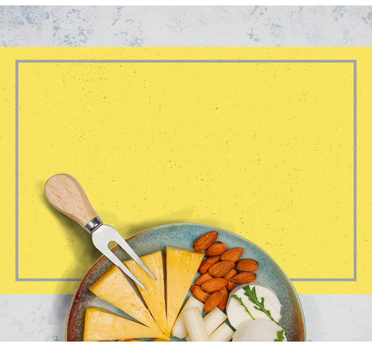 Modern placemat cheese board display - TenStickers
