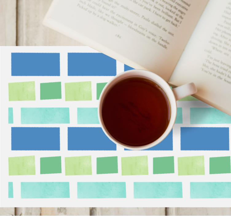 Modern placemat colorful rectangles design - TenStickers