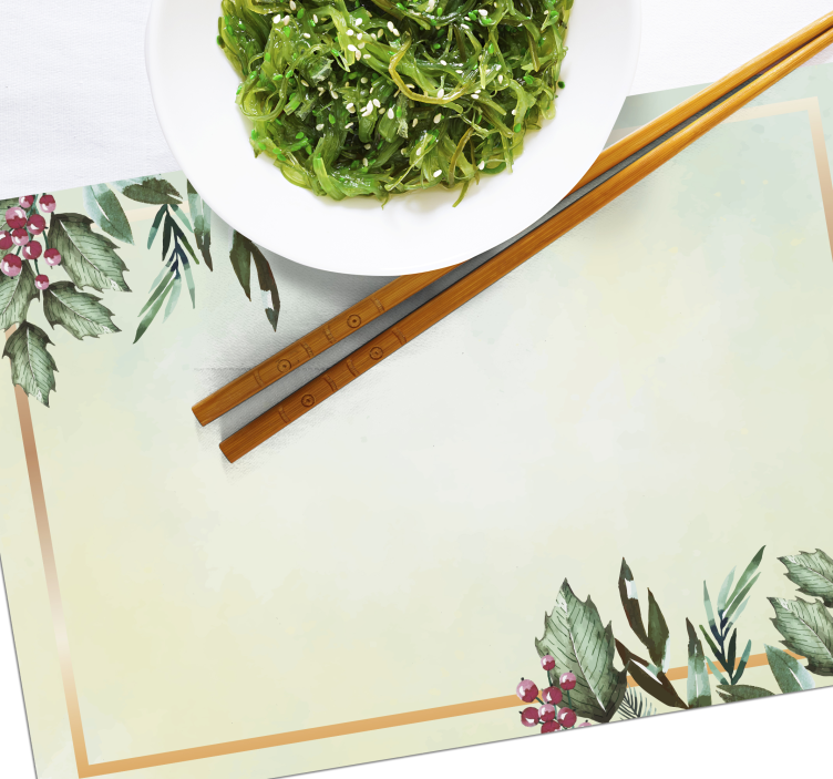 Modern placemat floral minimalist tabletop - TenStickers