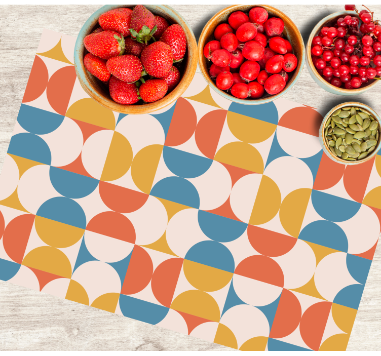 Modern placemat geometric color circles - TenStickers
