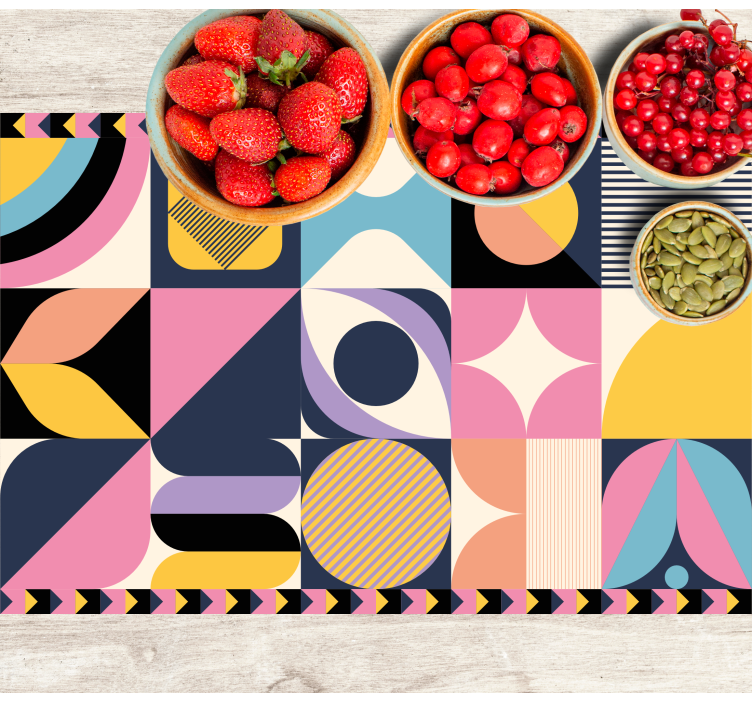 Modern placemat in geometric color block design - TenStickers