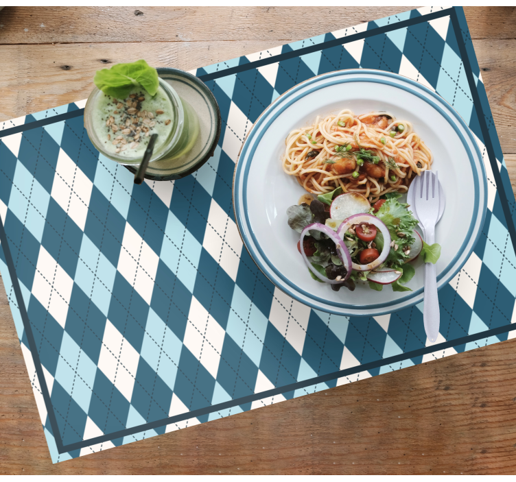 Modern placemat in harlequin pattern style - TenStickers