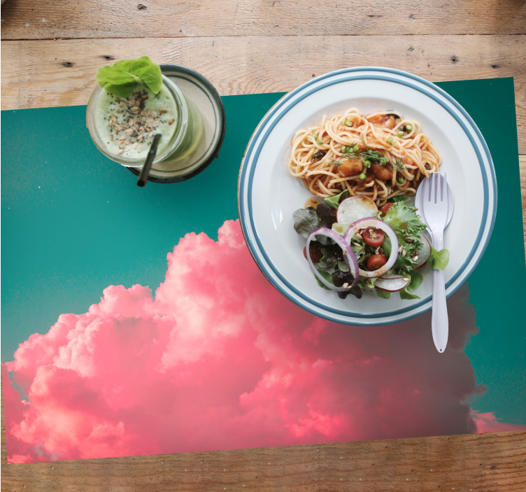 Modern placemat in pink cloud blush - TenStickers