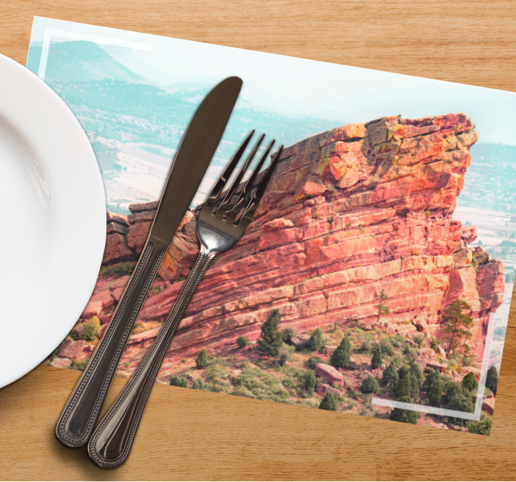 Modern placemat majestic rock formation design - TenStickers