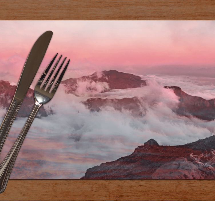 Modern placemat mountainous landscape design - TenStickers