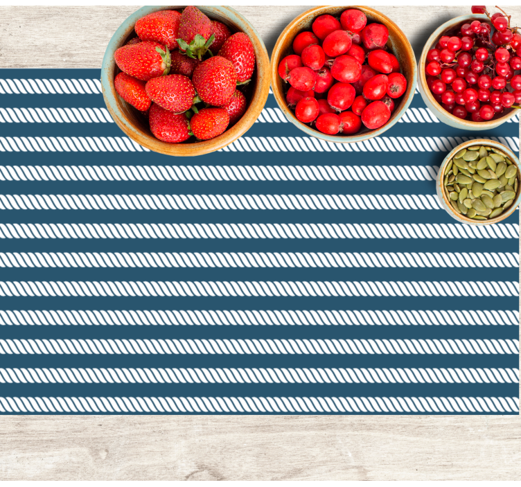 Modern placemat navy striped design - TenStickers